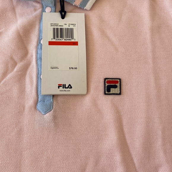 Fila - Polo Tennis Dress - Pink & Blue - X-Small - Picture 2 of 4